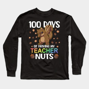 dabbing Squirrel 100th day of school Long Sleeve T-Shirt